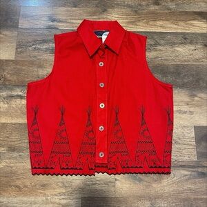 Vintage 90s Roper Sleeveless Western Button Front Shirt